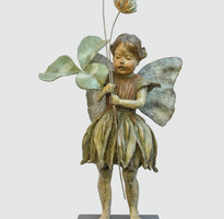 Clover Fairy Bronze Garden Sculpture